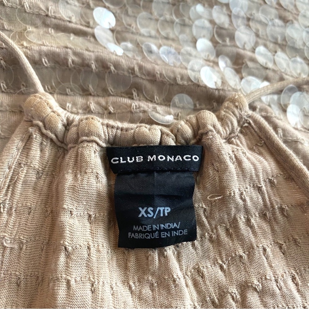 Club Monaco Nude Body-con Sequined Tank. Great preworn condition. Size XS - Picture 11 of 11
